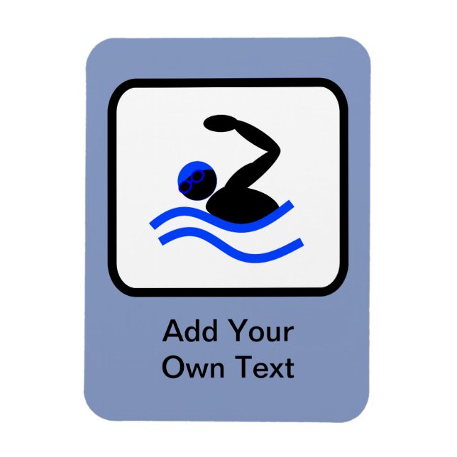 Customisable Swimmer Logo Magnet (Vertical)