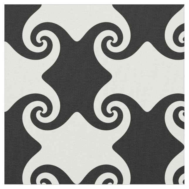 Customisable Swirl Shapes Celtic like Fabric (Close Up)