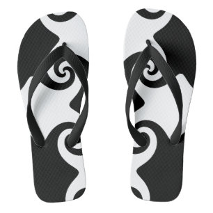 Customisable Swirl Shapes Tribal like Flip-flop Jandals