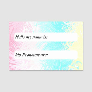Customisable Swirly Trippy Genderflux Pride Flag Name Tag