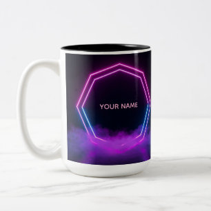 Customisable Synthwave Aesthetic-Mug Two-Tone Coffee Mug