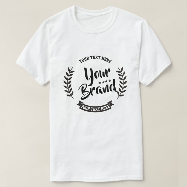 Customisable T-shirt, Create Your Own Brand T-Shirt (Design Front)