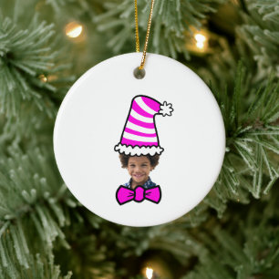 Customisable Tall Hat  Ceramic Tree Decoration