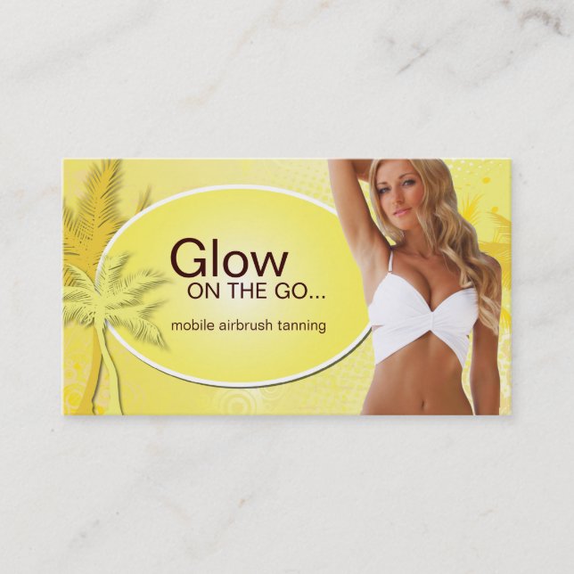 Customisable Tanning Salon Business Card (Front)