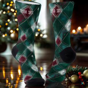Customisable Tartan Plaid Personalised Chequered Socks
