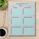 Customisable Teacher Daily To-Do List Notepad<br><div class="desc">Teachers, this completely customisable to-do list is perfect for staying focused on a few small goals each day. Teaching can be very overwhelming, and this to-do list helps keep the busy teacher focused on the tasks at hand, and keeps them from getting bogged down in the many things put on...</div>