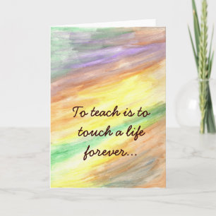 Customisable Teacher Note Card