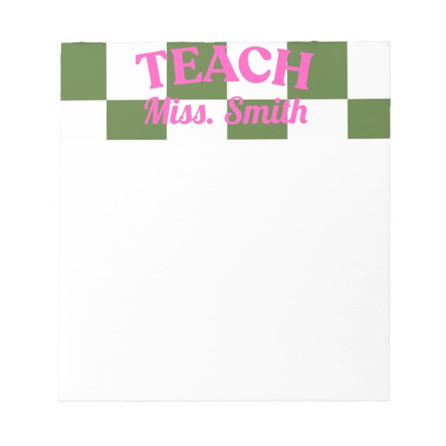 Customisable Teacher Post-it Notepad (Front)