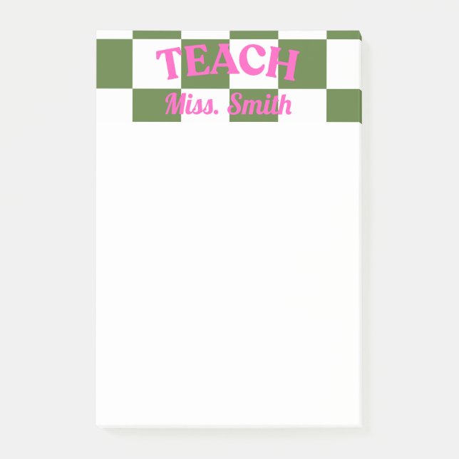 Customisable Teacher Post-it Notes (Front)