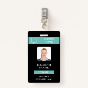Customisable Teacher & Student ID Card Template ID Badge