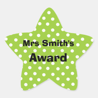 customisable teacher's award stickers