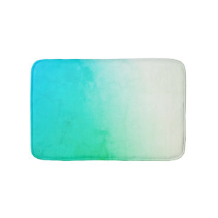 Customisable Teal, Green, and White Gradient Bath Mat