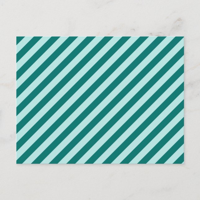 Customisable Teal Stripes Postcard (Front)