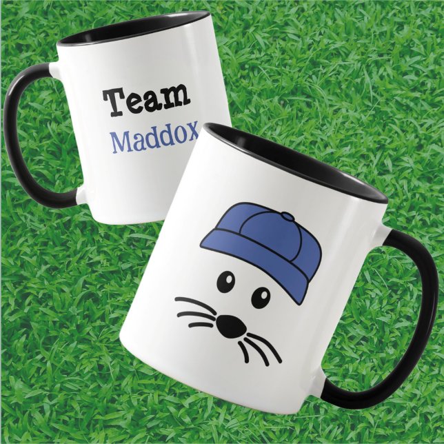 Customisable Team Little Mouse Baseball Player Mug (Creator Uploaded)