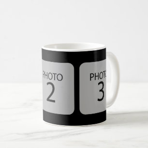 Customisable template 3 square PHOTOS Coffee Mug