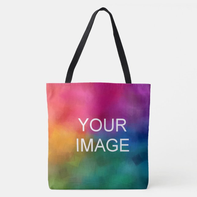 Customisable Template Add Text Image Logo Shoulder Tote Bag (Front)