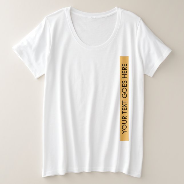 Customisable Template Add Your Text Here Womens Plus Size T-Shirt (Design Front)