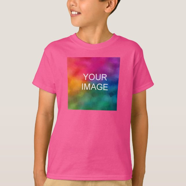 Customisable Template Boys Kids Wow Pink T-Shirt (Front)