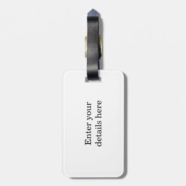 Customisable Template Make Your Own Luggage Tag (Back Vertical)