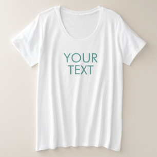 Customisable Template Womens Plus Size White T-Shirt