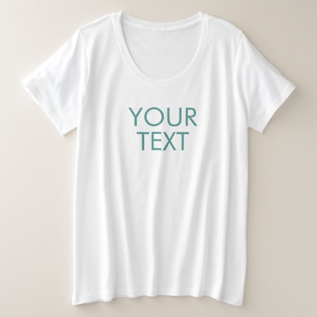  Customisable Template Womens Plus Size White T-Shirt (Design Front)