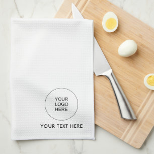Customisable Template Your Business Logo Text Tea Towel