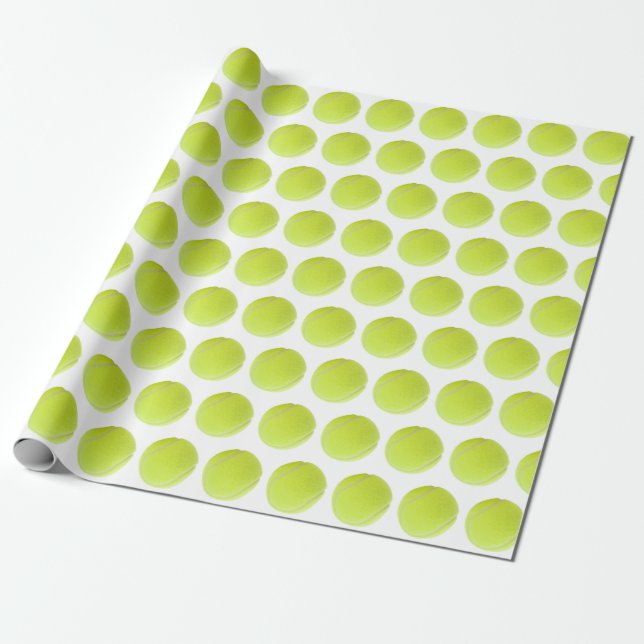 Customisable Tennis Ball Wrapping Paper (Unrolled)