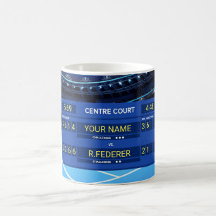 Customisable Tennis Hard Court Hero Coffee Mug