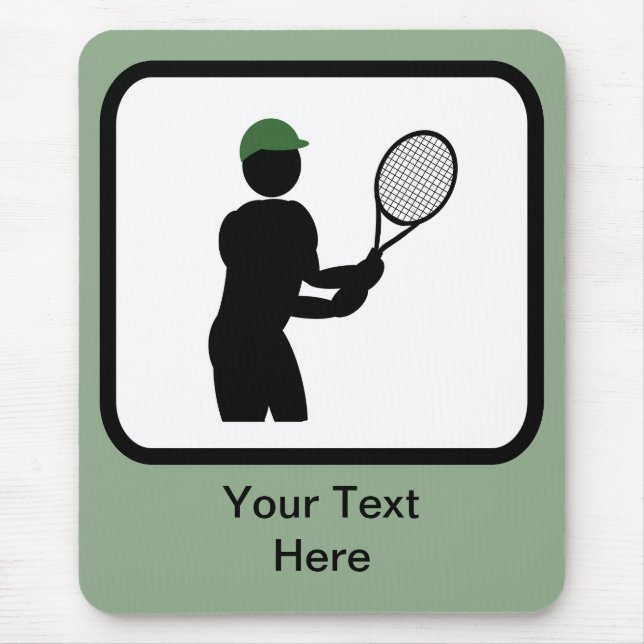 Customisable Tennis Player Logo Mouse Pad (Front)