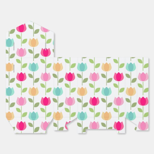 Customisable Tent Favour Boxes With Ribbon Choice  (Unfolded)