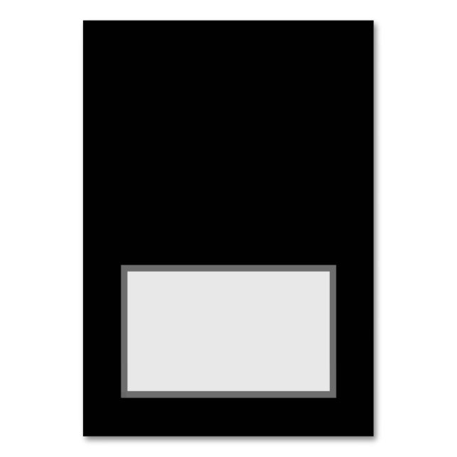 Customisable Tented Place Cards (Black) (Front)