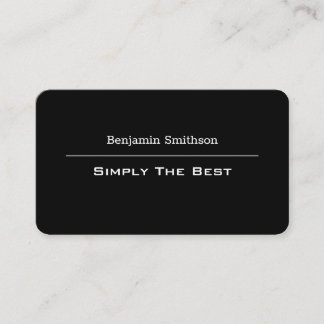 Customisable Text and Colours Basic Black and Whit Business Card