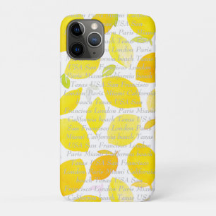 Customisable text and image modern citrus yellow Case-Mate iPhone case
