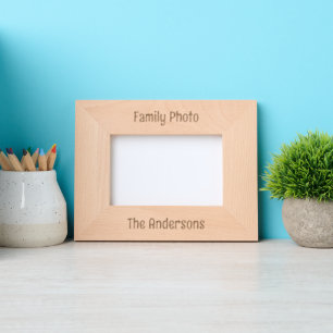 Customisable Text and Photo Display, Laser Etched Frames