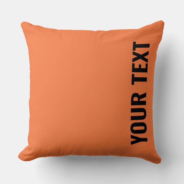 Customisable Text Athletic Orange Double Sided Cushion (Front)