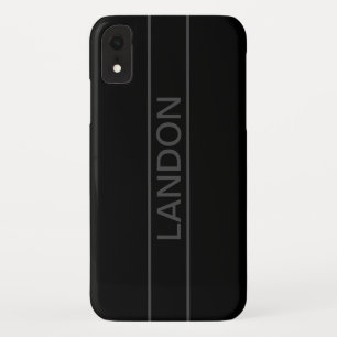 Customisable Text   Bold Modern Black & Dark Grey Case-Mate iPhone Case