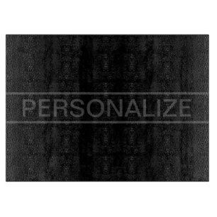 Customisable Text   Bold Modern Black & Dark Grey Cutting Board