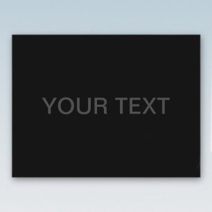 Customisable Text Bold Modern Black & Dark Grey Postcard
