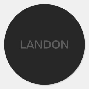 Customisable Text   Bold Modern Black & White Classic Round Sticker