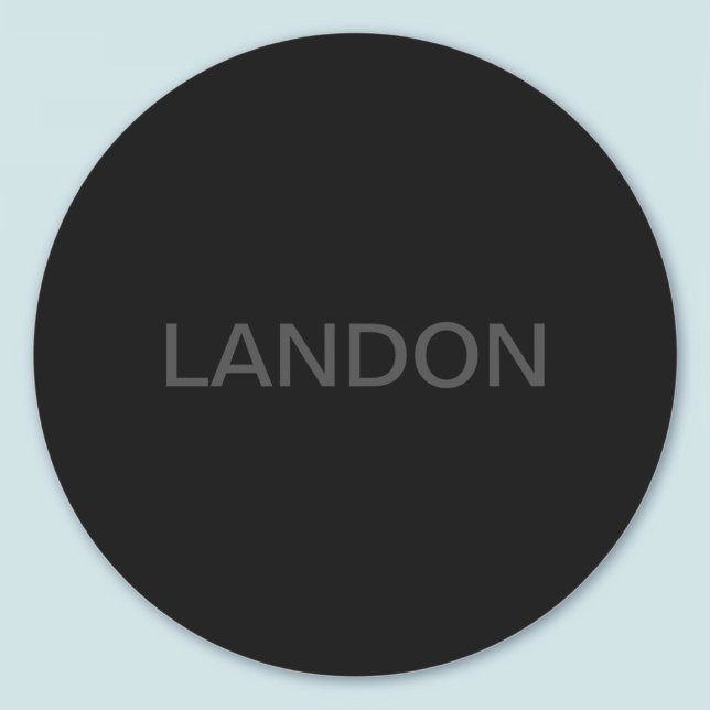 Customisable Text | Bold Modern Black & White Classic Round Sticker (Creator Uploaded)