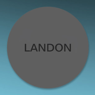 Customisable Text Bold Modern Black & White Classic Round Sticker