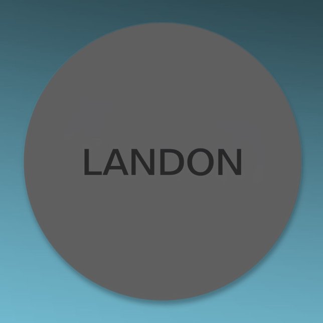 Customisable Text | Bold Modern Black & White Classic Round Sticker (Creator Uploaded)