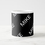 Customisable Text | Bold Modern Black & White Large Coffee Mug<br><div class="desc">Bold modern look.</div>