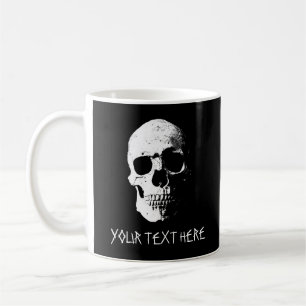 Customisable Text&Design Template Skull Halloween Coffee Mug