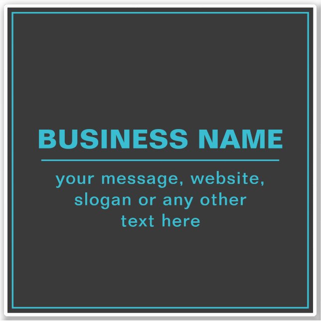 Customisable Text for Business Etc. Editable Black (Front)