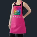 Customisable Text Image Colour Best Mum Ever Apron<br><div class="desc">Customisable Colour Upload Your Photo Picture Image Here Minimalist Simple Design Best Mum Ever Fuchsia Medium Apron.</div>