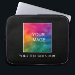 Customisable Text Image Design Colour Template Laptop Sleeve<br><div class="desc">Customisable Image Photo Picture Business Company Logo Add Text Template Elegant Modern Neoprene 10 inch Laptop Sleeve.</div>