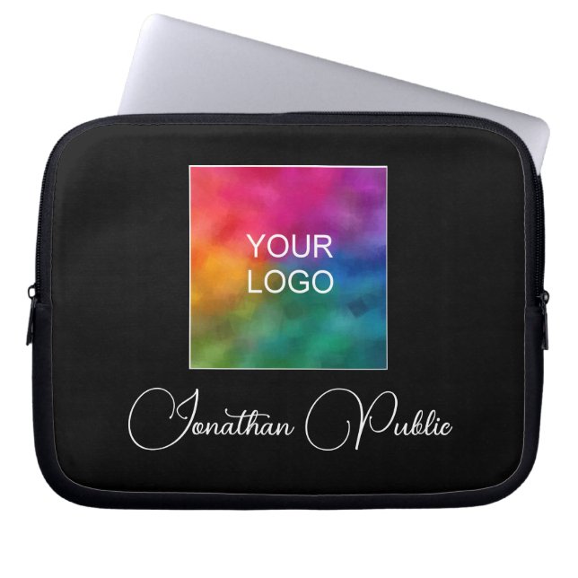 Customisable Text Name Image Colour Template Laptop Sleeve (Front)