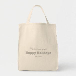 Customisable text stylish script modern trendy tote bag