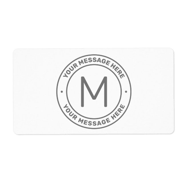 Customisable Text Template  | White & Grey (Front)
